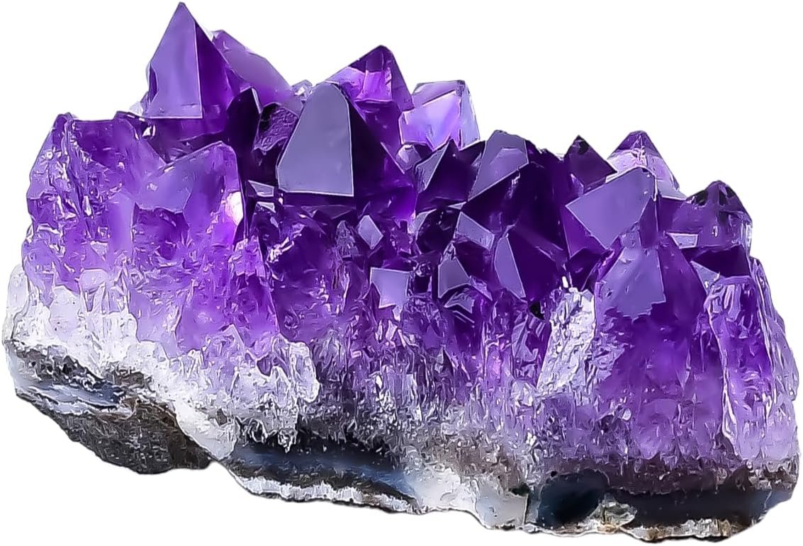 Natural Amethyst Crystal Cluster Healing Stones Raw Amethyst Rock Healing Crystals Energy Balance Reiki Meditation and Spiritual Growth (1Pc 0.07-0.11 LB)