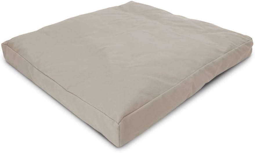 Zabuton Meditation Cushion for Workout – Supportive Yoga Floor Seat Cushion for Comfort & Posture Support – Natural Washable Cotton Fill kneeling Pad – Made in USA – Standard 24x24x2, Natural