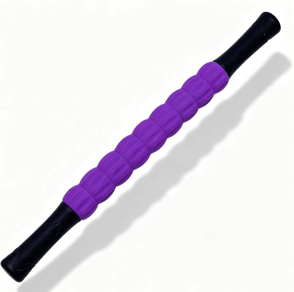 Muscle Roller Stick – A Full-Body Massage Roller that Can Relieve Muscle Soreness, Cramps and Tension After Exercise. It is a Handheld Physical Therapy and Recovery Tool（Black and Purple）