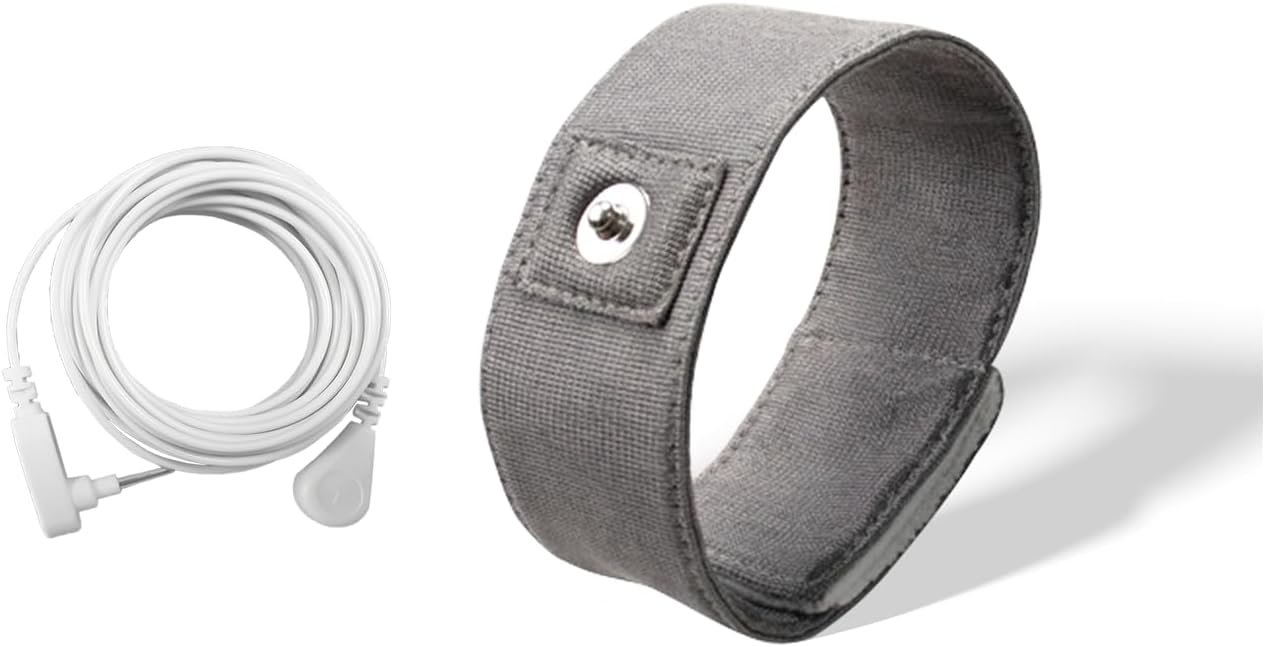 NIULAFR Grounding Wristband with 15 Ft Cord, Grounding Wrist Strap Earth Connected Wrist Band Improve Sleep Reduce Stress (10″ x 1.22″)