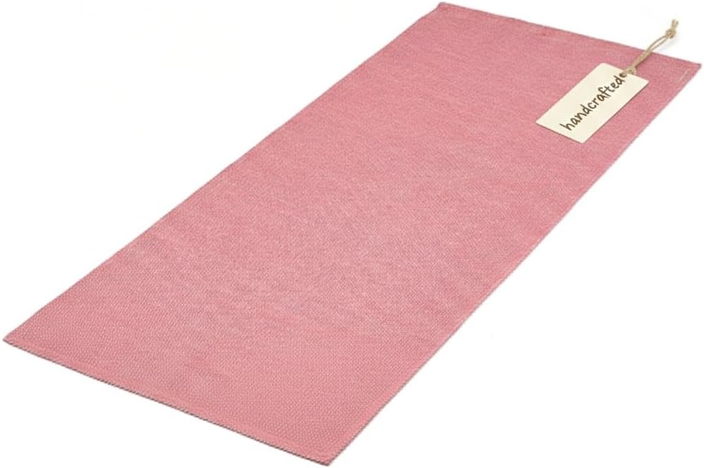 LFH Home Handmade Cotton Yoga Mat Cotton Rug picnic mat For Exercise, Workout, Fitness – Perfect Heavy Quality Eco Friendly Natural Cotton Woven Reversible Yoga Mats for Men & Women – 72×26 Inch.