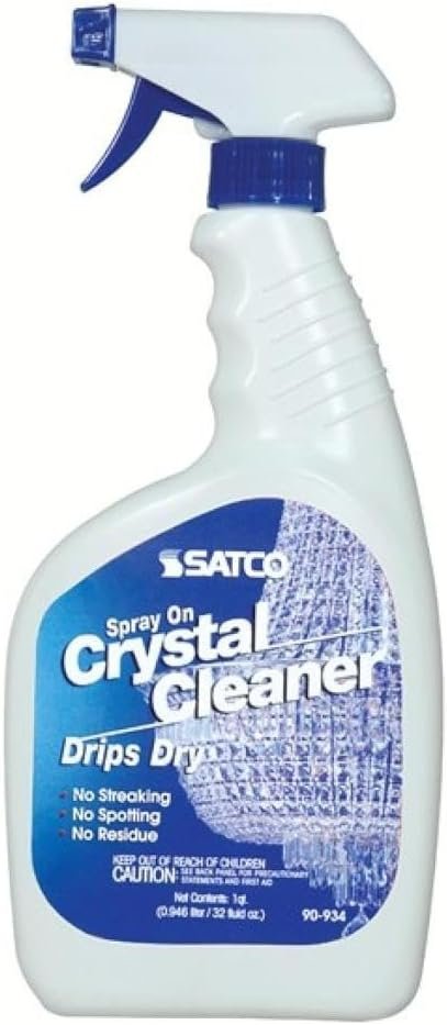 Satco 90934 32 Ounces – Crystal Chandelier Cleaner – Spray On