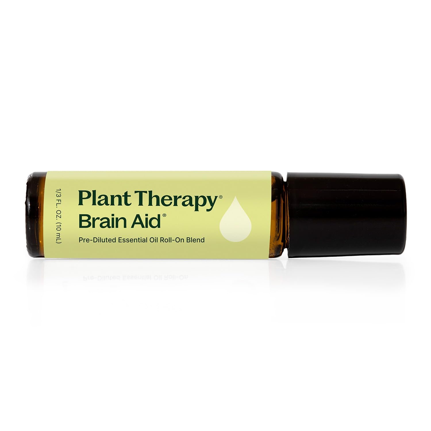 Plant Therapy Brain Aid Essential Oil Blend Pre-Diluted 10 mL (1/3 oz), 100% Pure, Aromatherapy for Focus & Attention