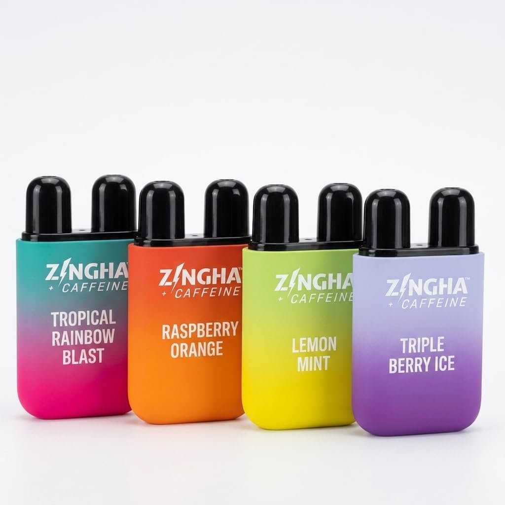 Z!NGHA Caffeinated Aromatherapy Nasal Inhaler Stick – Energy Nasal Stick with Peppermint & Eucalyptus Essential Oils – Natural Focus & Alertness Support, Sweet Surge