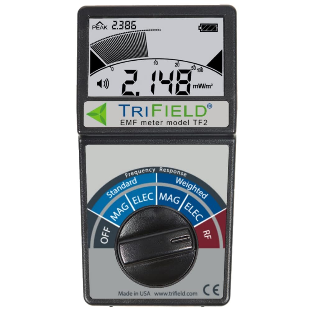 TF2 EMF Pollution Meter – 3-in-1 Magnetic, Electric & RF Field Detection | Made in USA by AlphaLab, Inc. • Unlimited U.S.-based support for all your EMF questions and concerns