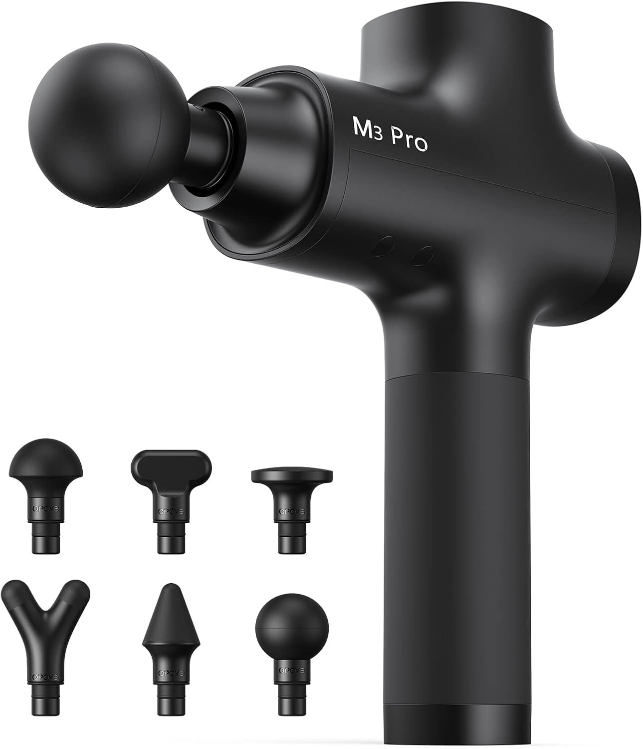 Opove M3 Pro 2 Massage Gun Deep Tissue Percussion Muscle Massager for Workout, Handheld Percussive Therapy Fascia Gun for Athletes Fast Recovery 4-8 Hours Long Battery Life, Powerful, Quiet, Black