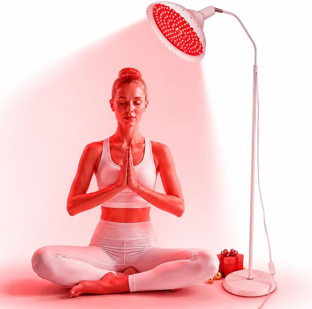 Red Light Therapy for Body Face, FUIART Red Infrared Light Therapy Lamp with Adjustable Stand LED 660nm Red Light and 850nm Infrared Light Therapy Device Home Use