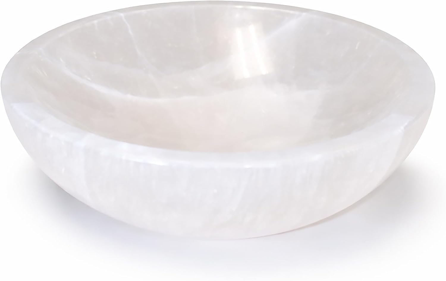 Soul Sticks Selenite Crystal Bowls for Smudging, Healing, Recharging Crystals | Pure Selenite Smudge Bowl & Crystal Charging Station Ethically Sourced in Morocco (4 Inch (Pack of 1)