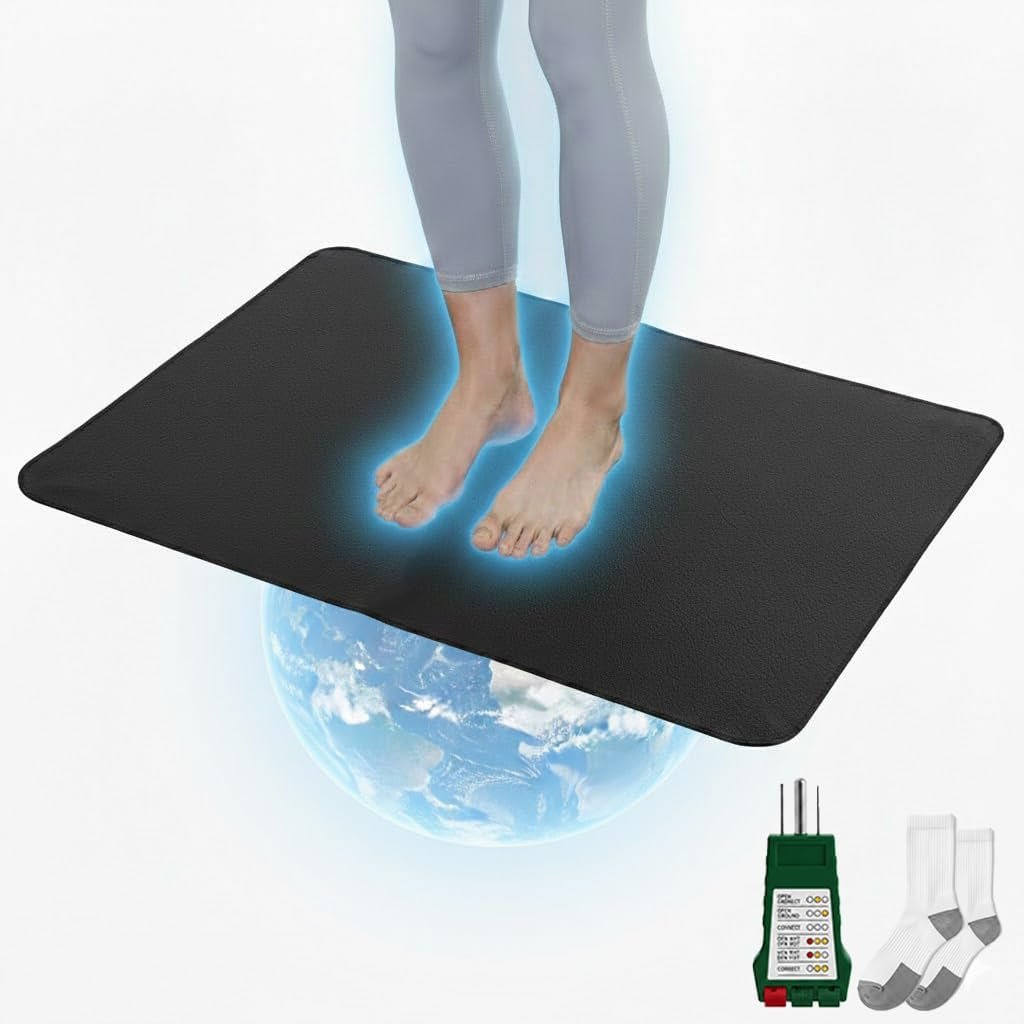 Grounding Mat for Bed Sleep & Deep Relaxation – Premium Grounding Pad Kit – Grounding PU Mat for Natural Energy Balance, Stress Support & Wellness