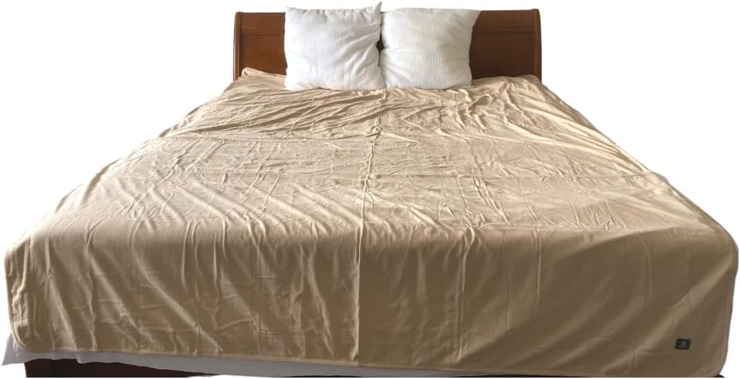 Radia Smart® EMF Radiation Protection Bed Blanket – Mega Large, Faraday Blanket, Organic Cotton, EMF Shielding 70″ x 98″