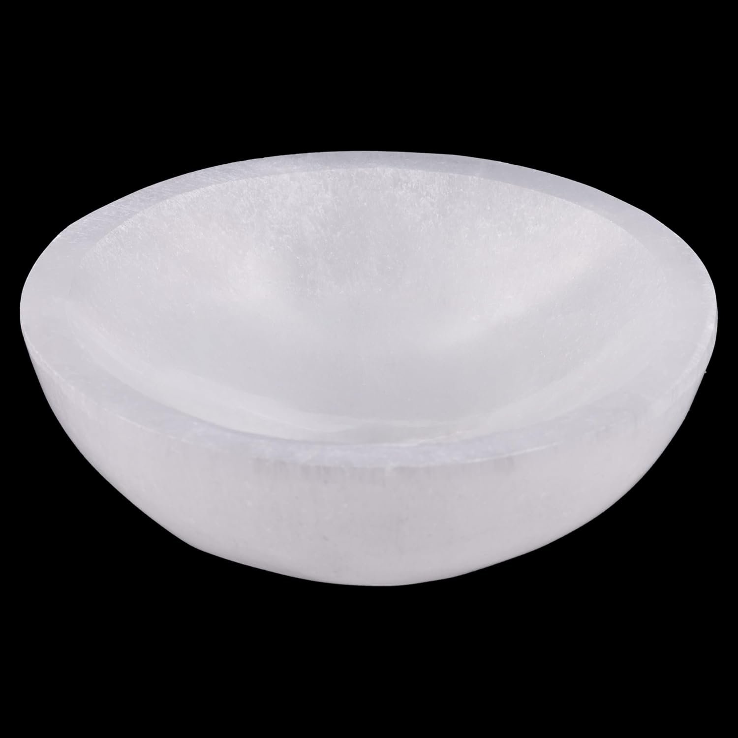 Selenite Bowl for Crystals Charging – 4″ Selenite Crystal Bowl – Mined & Crafted in Morocco – Ideal for Cleansing & Recharging Crystals & Healing Stones – Protection Crystals – Spiritual Gift & Decor