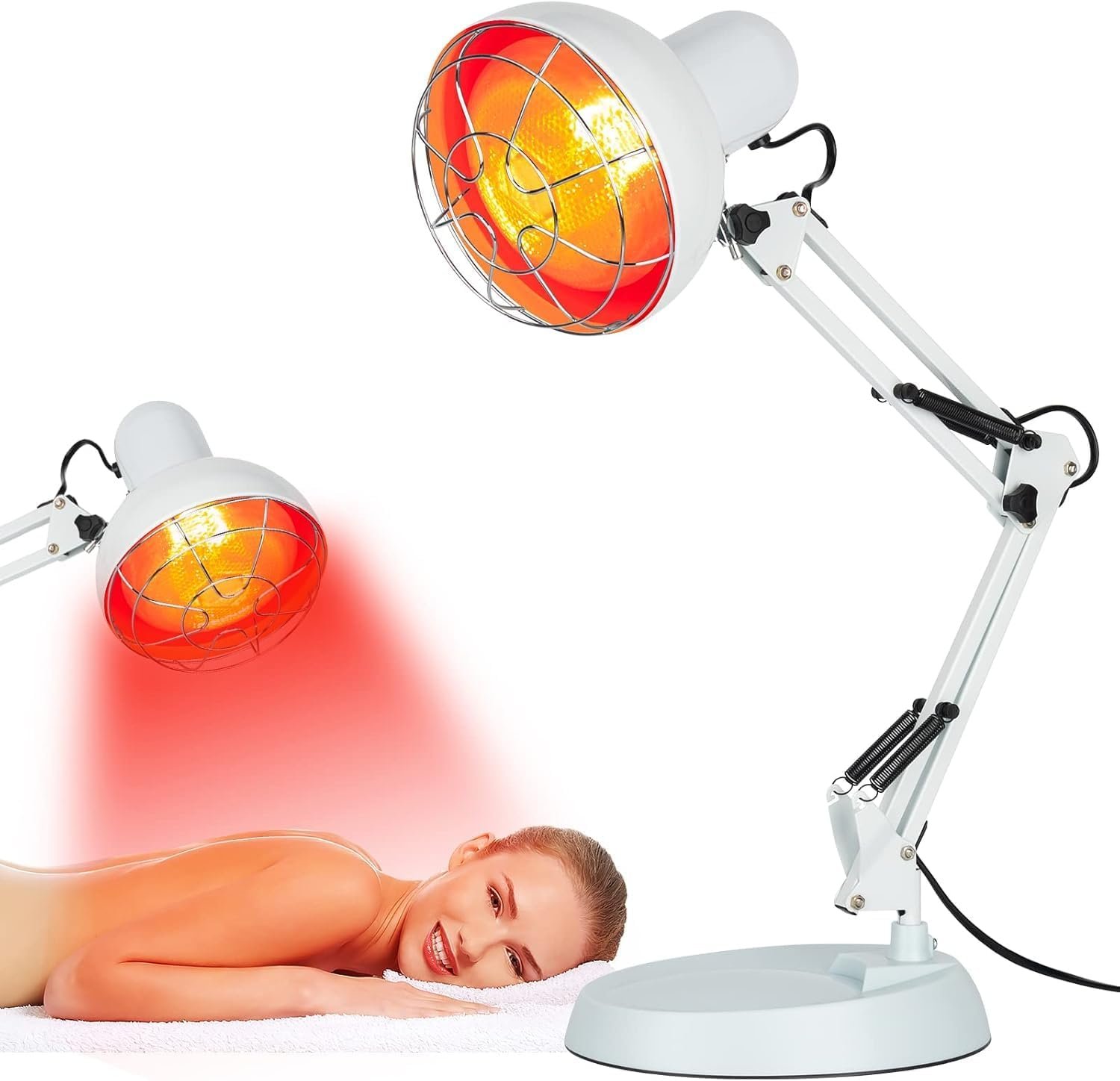 Profey Infrared Light Heat Lamp, Red Light Therapy for Body Muscle Joint Pain Relieve, 150W Infrared Lamp with Adjustable Stand, Timer