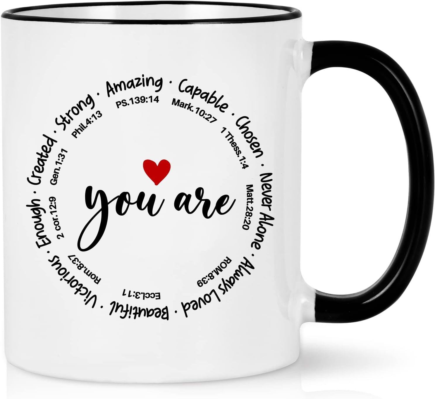 Cabtnca Christian Gifts for Women, You Are Amazing Coffee Mugs, Religious Inspirational Spiritual Faith Gifts, Birthday Christmas Gift for Friends Coworkers, 11Oz