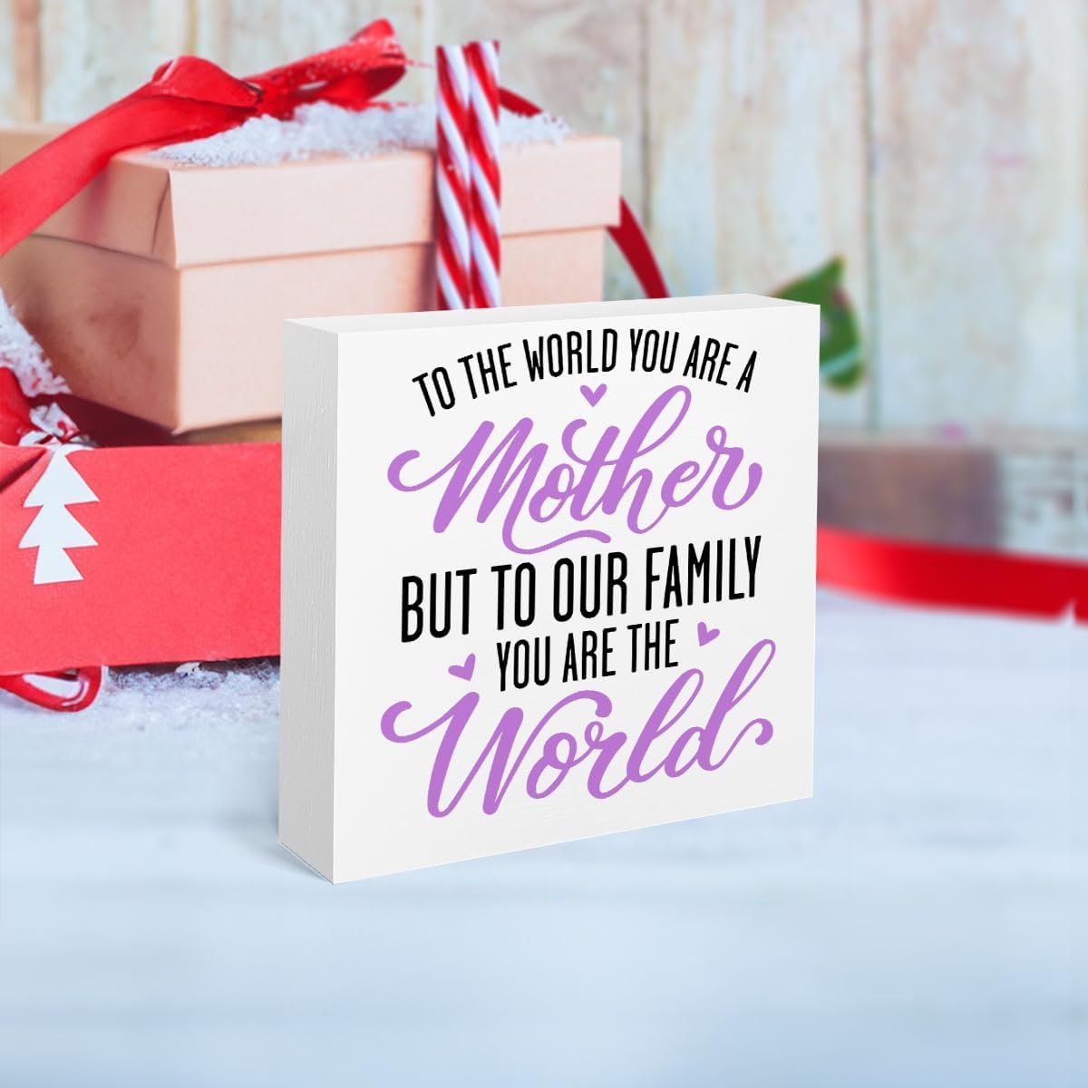 Mom Gifts Birthday Christmas Gifts Christmas Stocking Stuffers for Mom Mother’s Day Valentines Thanksgiving Thank You Appreciation Gift for Moms Mother Ideas Desk Decor Box Signs