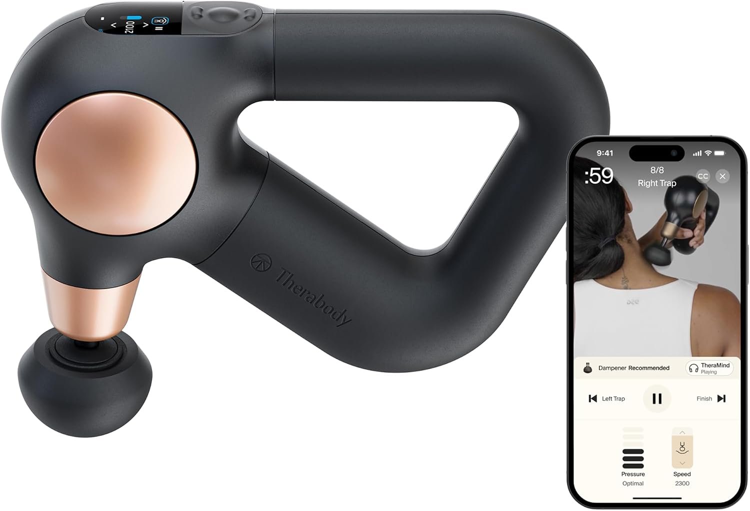 TheraGun Sense (2nd Generation) Massage Gun by Therabody – Relaxing Massage Gun with Built-in Guided Routines for Easy Stress Relief, Tension & Sleep