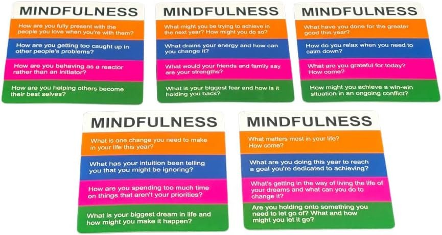 YEHUA! Totika Mindfulness Card Deck Therapy Game | 192 thoughtfully designed questions to promote mindfulness, use with any Totika game