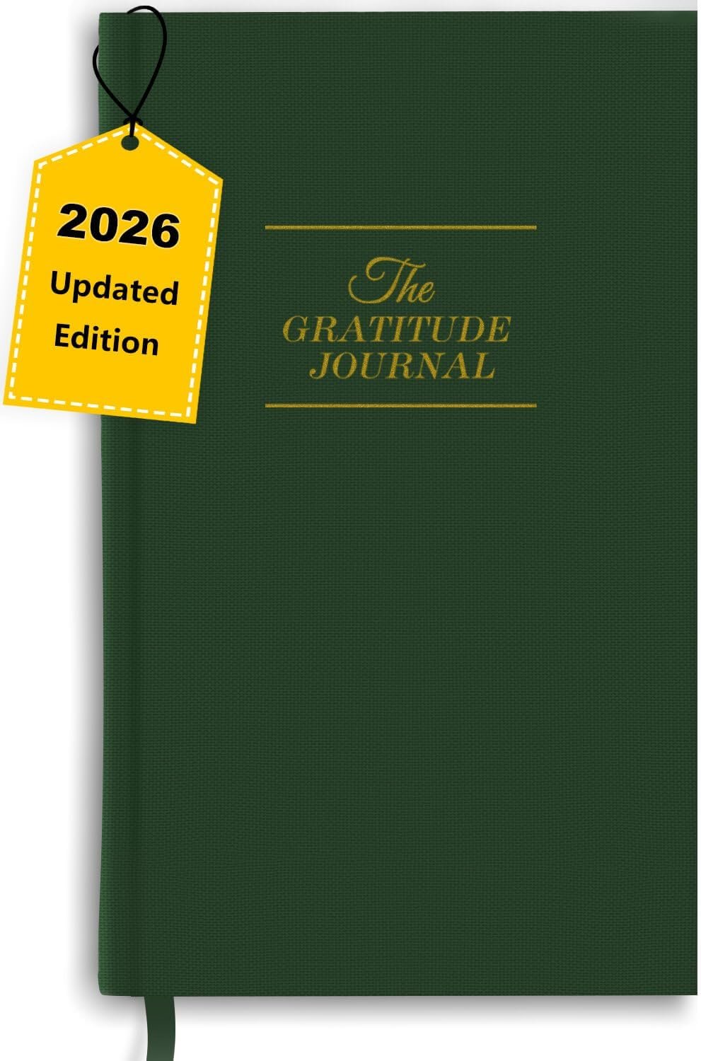 The Original Gratitude Journal with Inspiring Prompts & Quotes for Mindfulness, Reflection & Personal Growth – Daily Wellness Journal for Men & Women – Luxurious Earth Green Cover