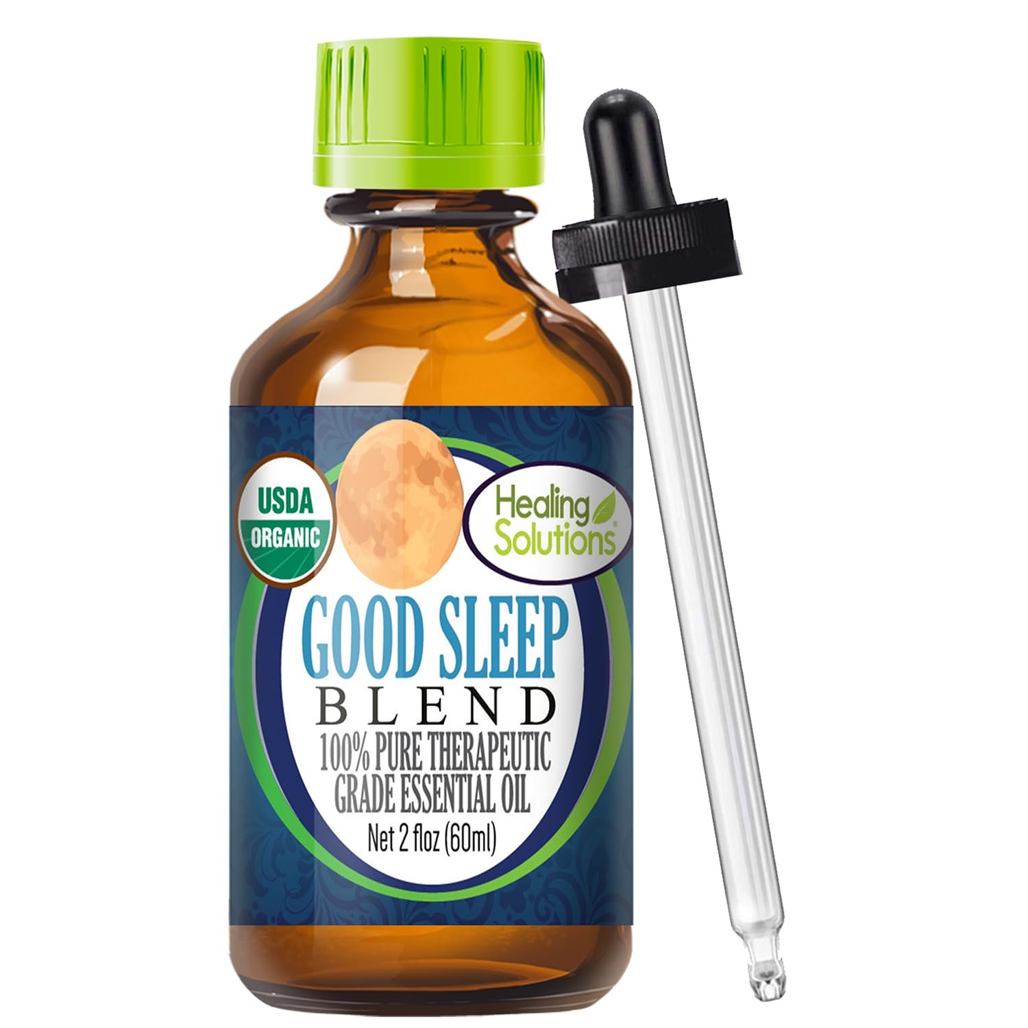 Healing Solutions 2 oz Sleep Essential Oil for Diffuser, Relaxation, Organic, Pure, Undiluted – Dream Essential Blend, 60 ml Sleep Aid – Organic Diffuser Oil