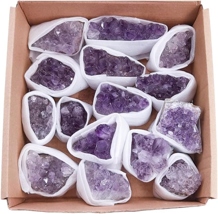 Amethyst Clusters Natural Raw Amethyst Geode Crystal 1.1Lb Spiritual Healing Rocks Healing Crystals Cluster Witchcraft Gemstone Specimen