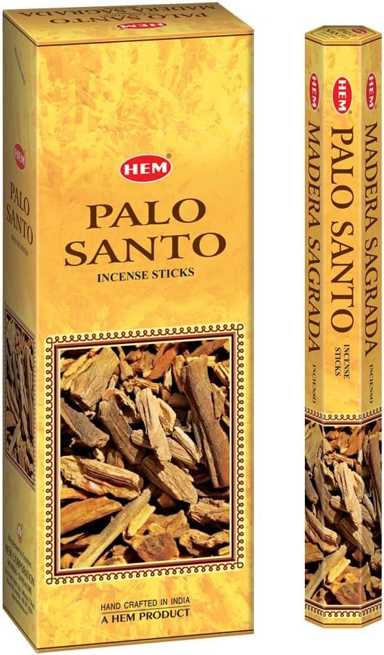 HEM Palo Santo Incense Sticks – (120 Sticks, 6 Boxes Inside) – 9 Inches Long,| Aromatherapy | Long-Lasting Relaxation & Meditation | Calming & Cleansing Incense for Home, Yoga & Spiritual Use. | Suitable for home fragrance and incense use.