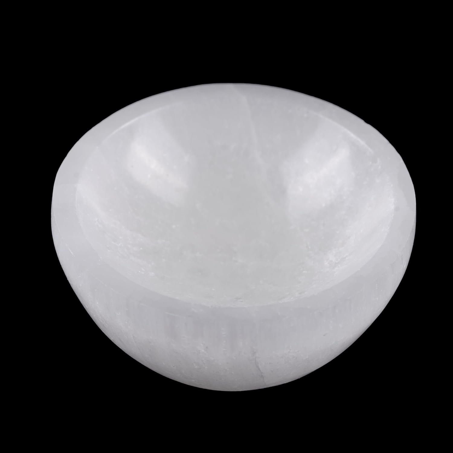 Selenite Bowl for Charging Crystals 2.25″ Mini Bowl Ideal for Cleansing & Healing Stones – Protection Crystals – Mined & Crafted in Morocco Spiritual Gift & Decor
