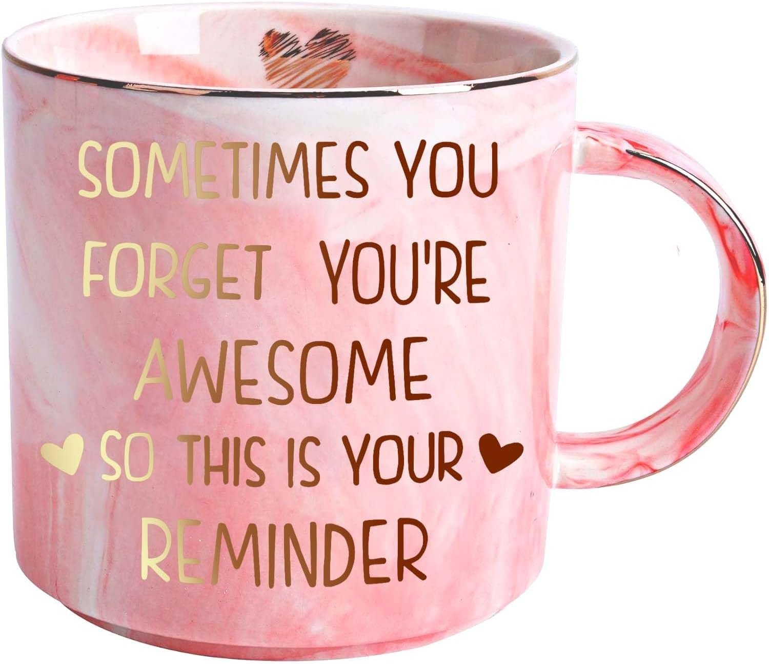 Birthday Gifts for Women – Sometimes You Forget Your Awesome Gifts Coffee Mug 12 OZ Funny Gifts Ideas for Friends, Coworkers, Boss, Employee, Mom, Teacher, Nurse – Inspirational Unique, Woman Over