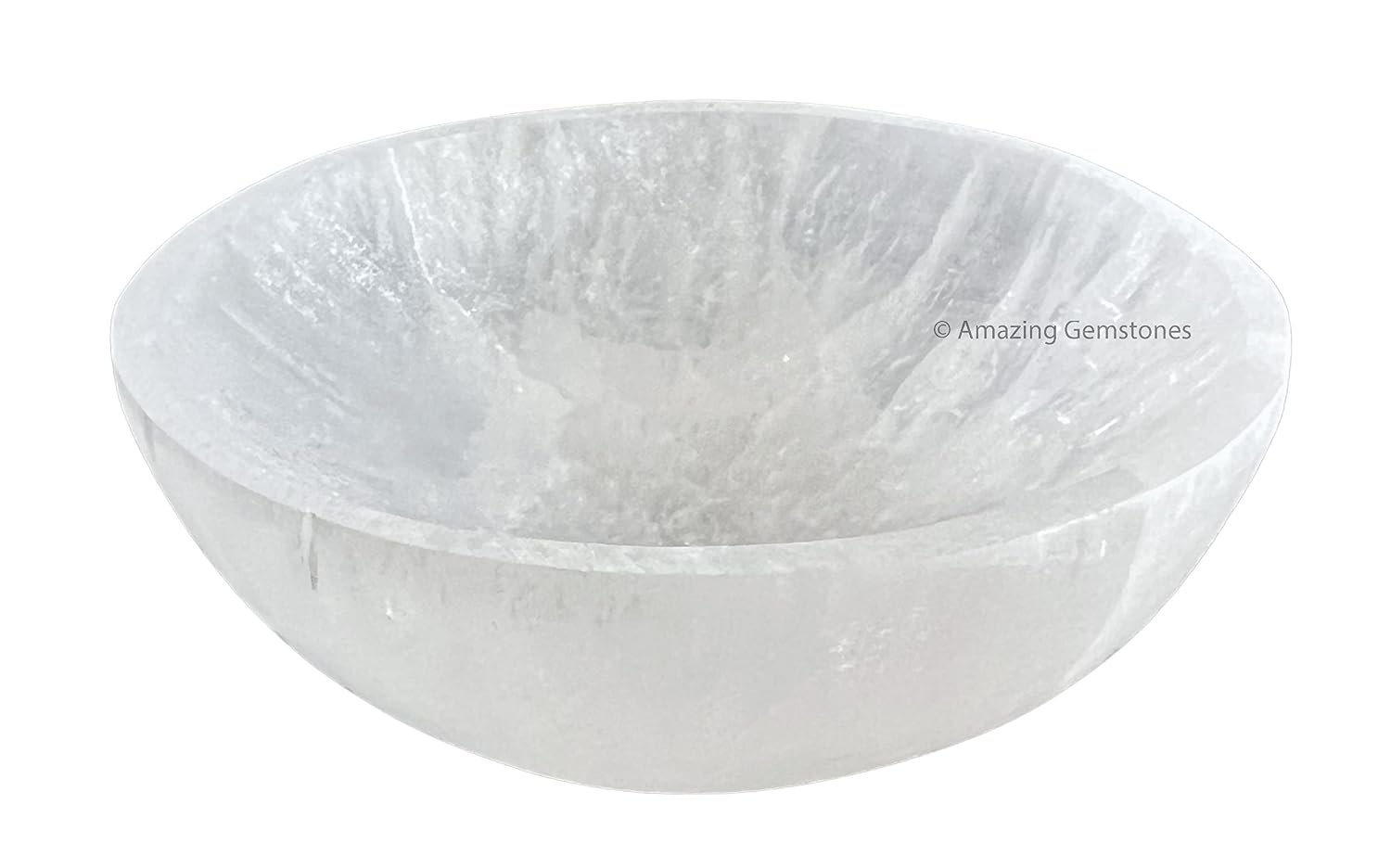 Amazing Gemstone Selenite Bowl – 4″ Round Selenite Crystal to Charge your Healing Stones and Crystals – Selenite Charging Plate Bowl