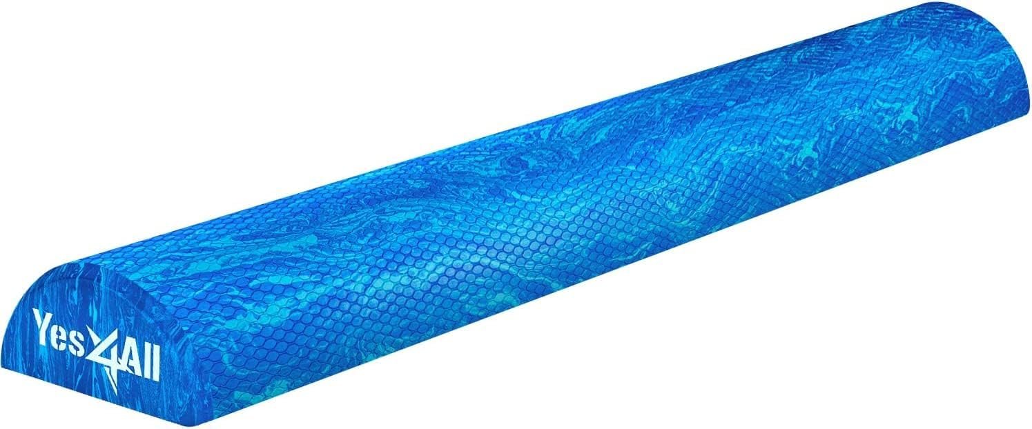 Yes4All EVA Firm Foam Roller for Stretching, Half Yoga Back Roller for Muscle Massage for Pilates, Yoga, Balance & Core Exercises – 12/36 inches