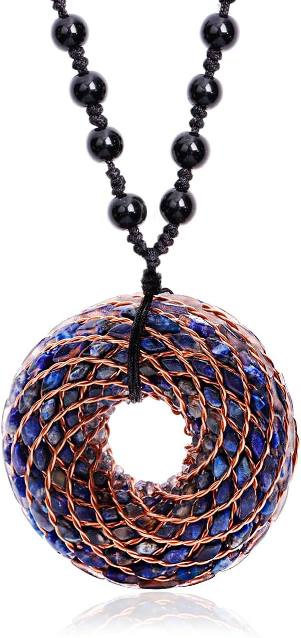 Rodin Coil & Orgone Pendant Necklace for Meditation, Reiki Energy Necklace, Chakra Balancing, Spiritual Protection