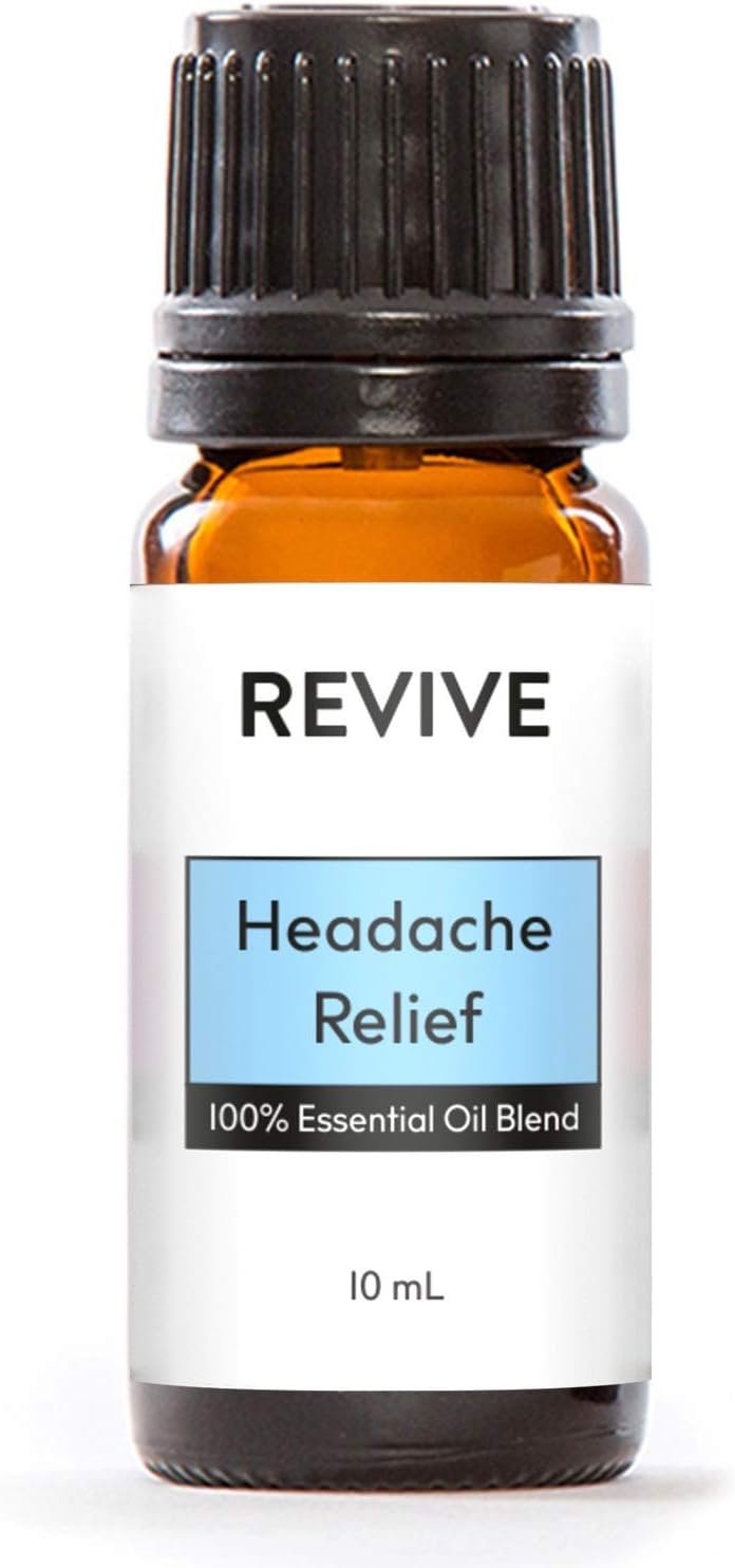 Headache Relief Essential Oil Blend by Revive Essential Oils – 100% Pure Therapeutic Grade, for Diffuser, Humidifier, Massage, Aromatherapy, Skin & Hair Care