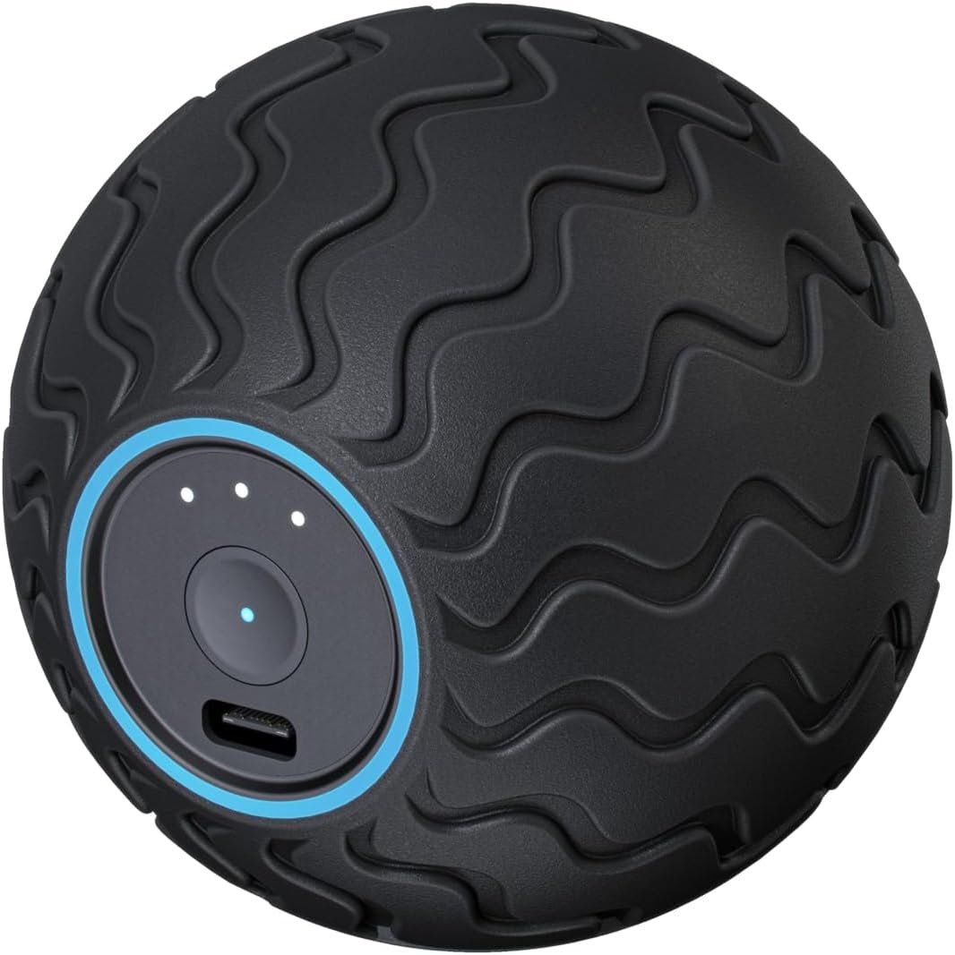 Therabody WaveSolo – Handheld Bluetooth Enabled Massage Device, Ultra Portable Vibration Therapy Ball w/QuietRoll Technology & 3 Customizable Vibration Frequencies