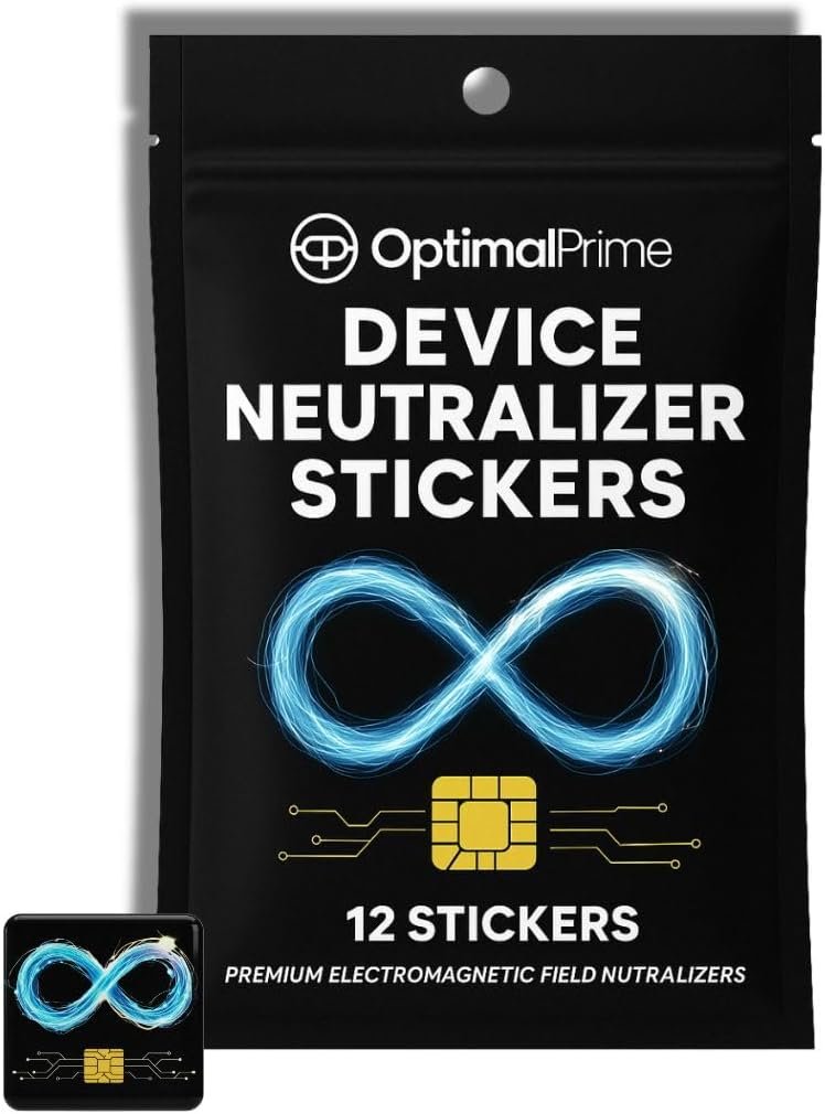 Optimal Prime Device Neutralizer Stickers – Shielding Stickers for Phones, Tablets, Laptops, and WiFi Devices | for Home and Office Protection | 12 Pack