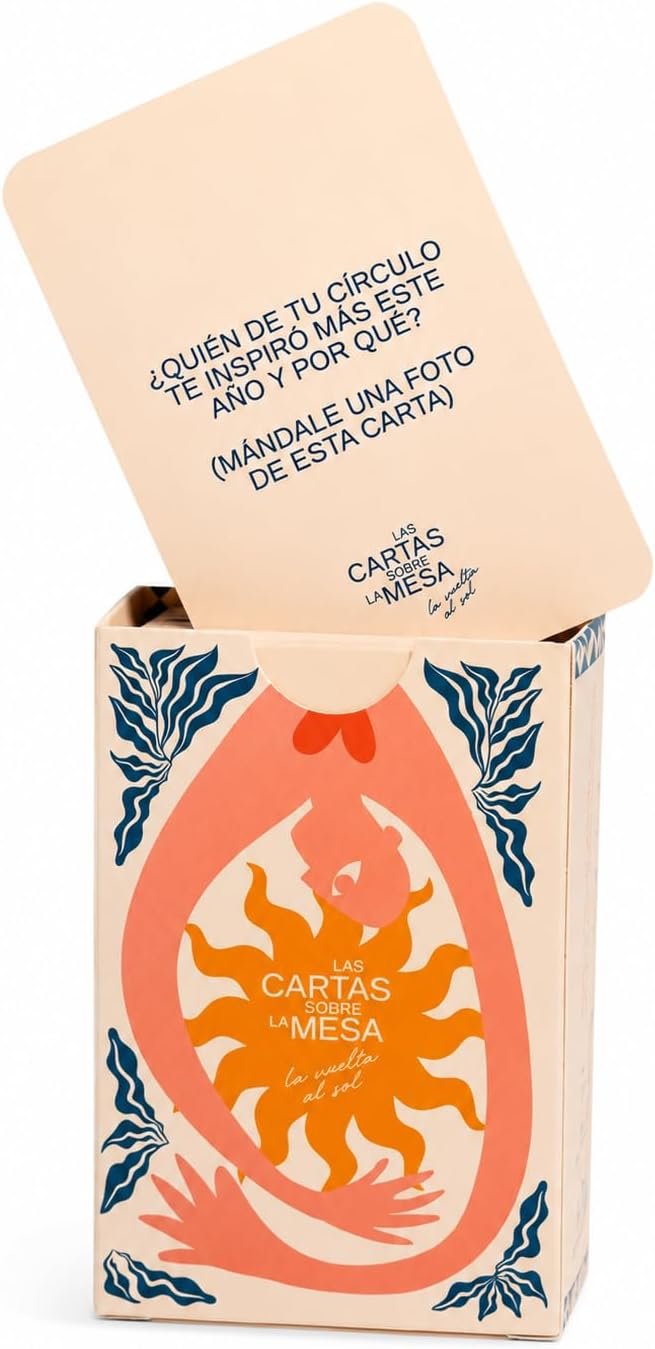 LAS CARTAS SOBRE LA MESA- La Vuelta al Sol – 60 Self-Reflection Cards for Personal Growth | Introspection & Journaling Prompts | Ideal for Birthdays, New Beginnings, and Meaningful Moments | Spanish