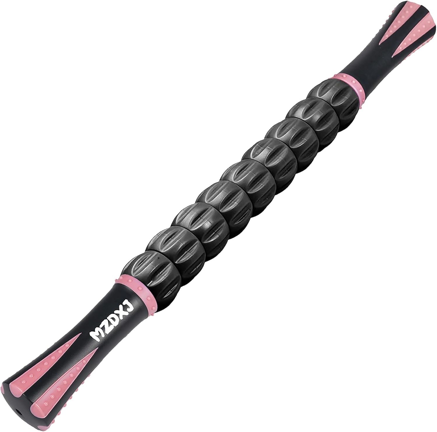 Muscle Roller Massage Roller Stick- Deep Tissue Fascia Blaster for Myofascial Pain Relief, Lymphatic Drainage & Body Sculpting, Handheld Physical Therapy & Recovery Tool ​(Pink black-18 inch)