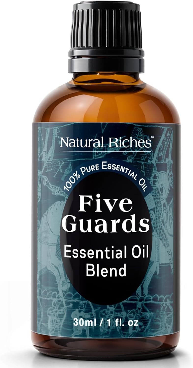 Natural Riches Five Guards Essential Oil Blend for Health Shield Aromatherapy with Clove Cinnamon Lemon Rosemary Eucalyptus Oil – 30ml
