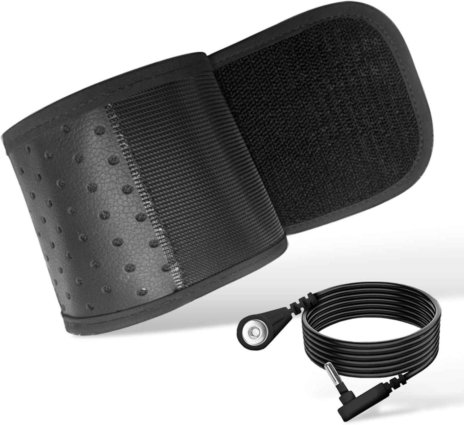 Grounding Wrist Strap, Grounding Bracelet with 15 Feet Grounding Cord, Earth-Connected Grounding Wristband for Sleep, Energy, Pain Relief, and Inflammation. (Black)