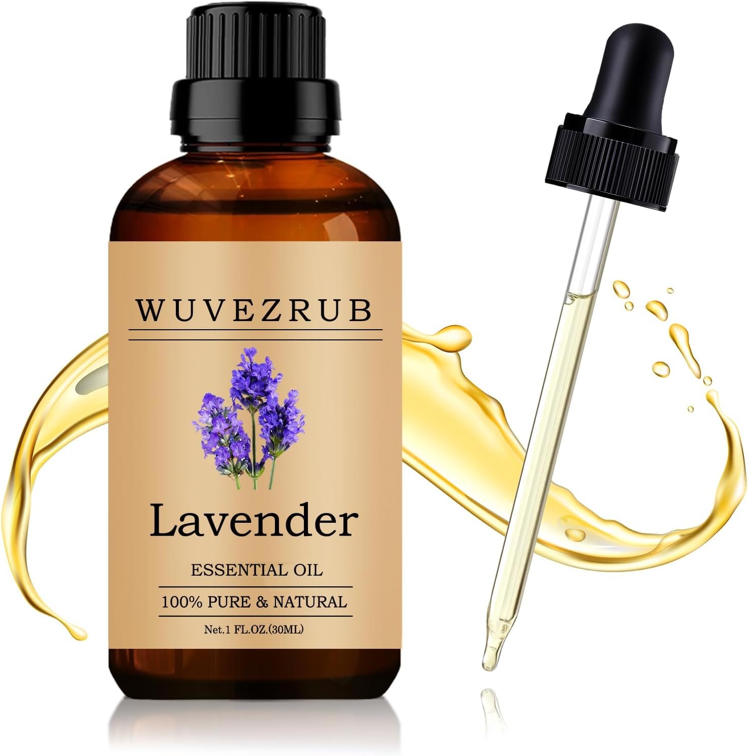 Lavender Essential Oil for Diffuser & DIY -1 Fl Oz （30ML） | Pure natural Lavender essential oil, perfectly formulated for diffusers, home aromatherapy, DIY candles & soaps.