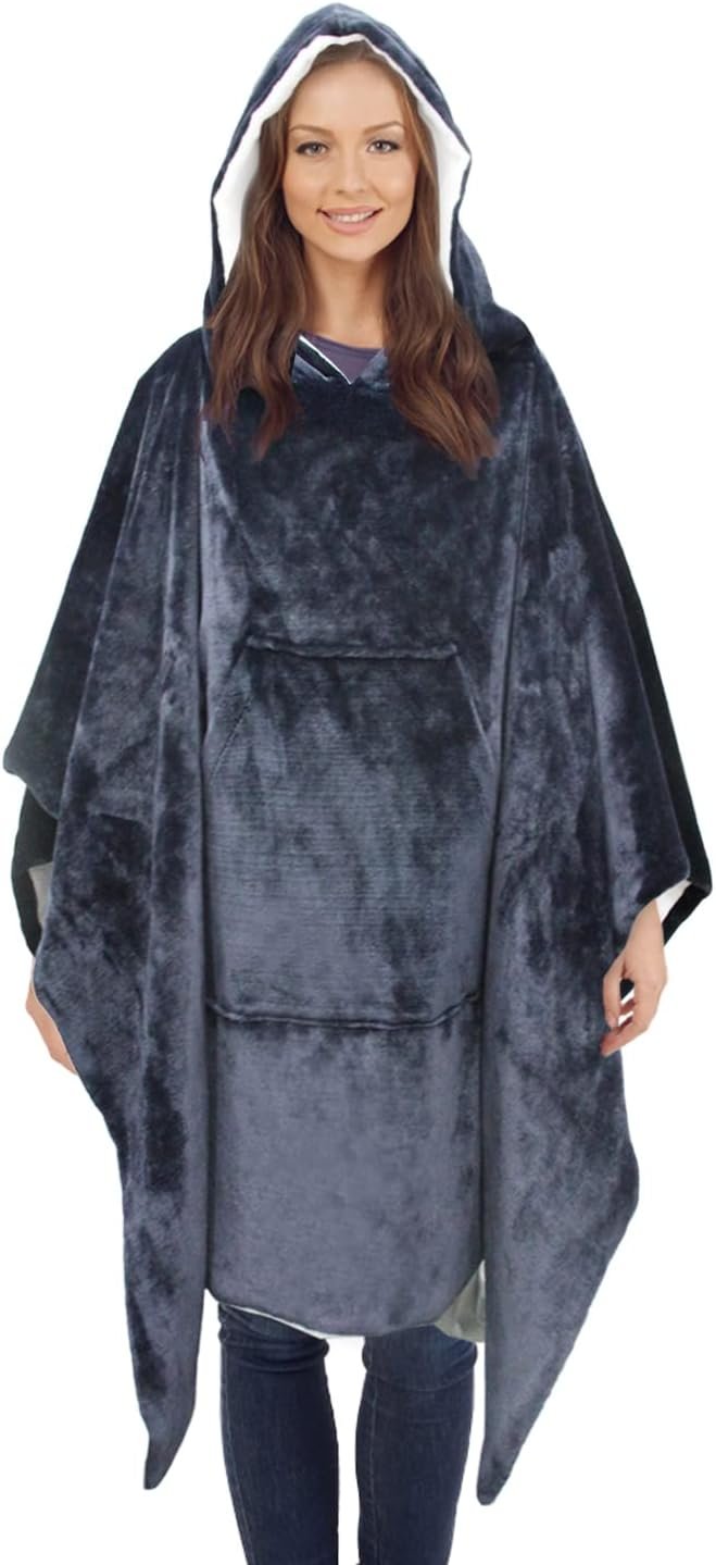 STARLENGET Wearable Hooded Blanket for Adults EMF Shielding Blanket, Lightweight, Cozy and Functional Radiation Blocking Throw Blanket for Adult