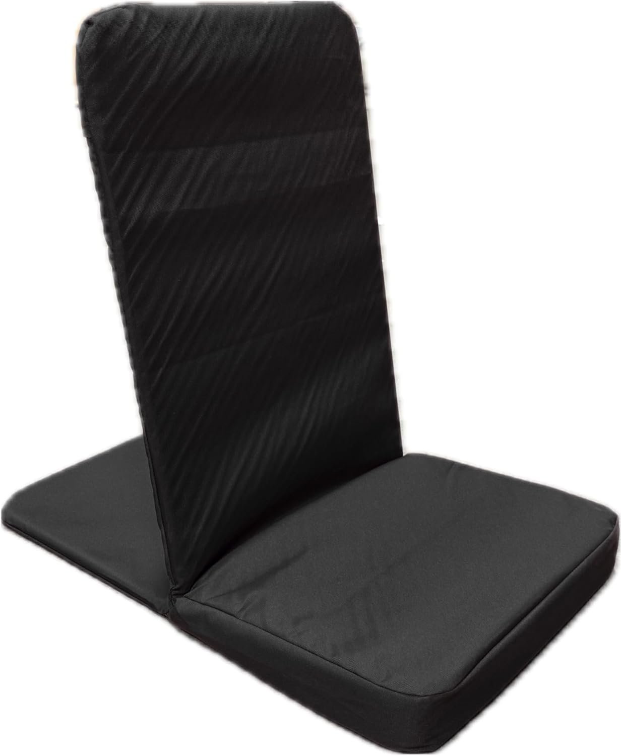 Original BackJack-Made in THE USA- Black Cotton Fabric Lightweight Floor Seating Chair for Gaming, Families, Parents, Daycare, Back Support, Reading, Yoga, Meditation, Dorm, School