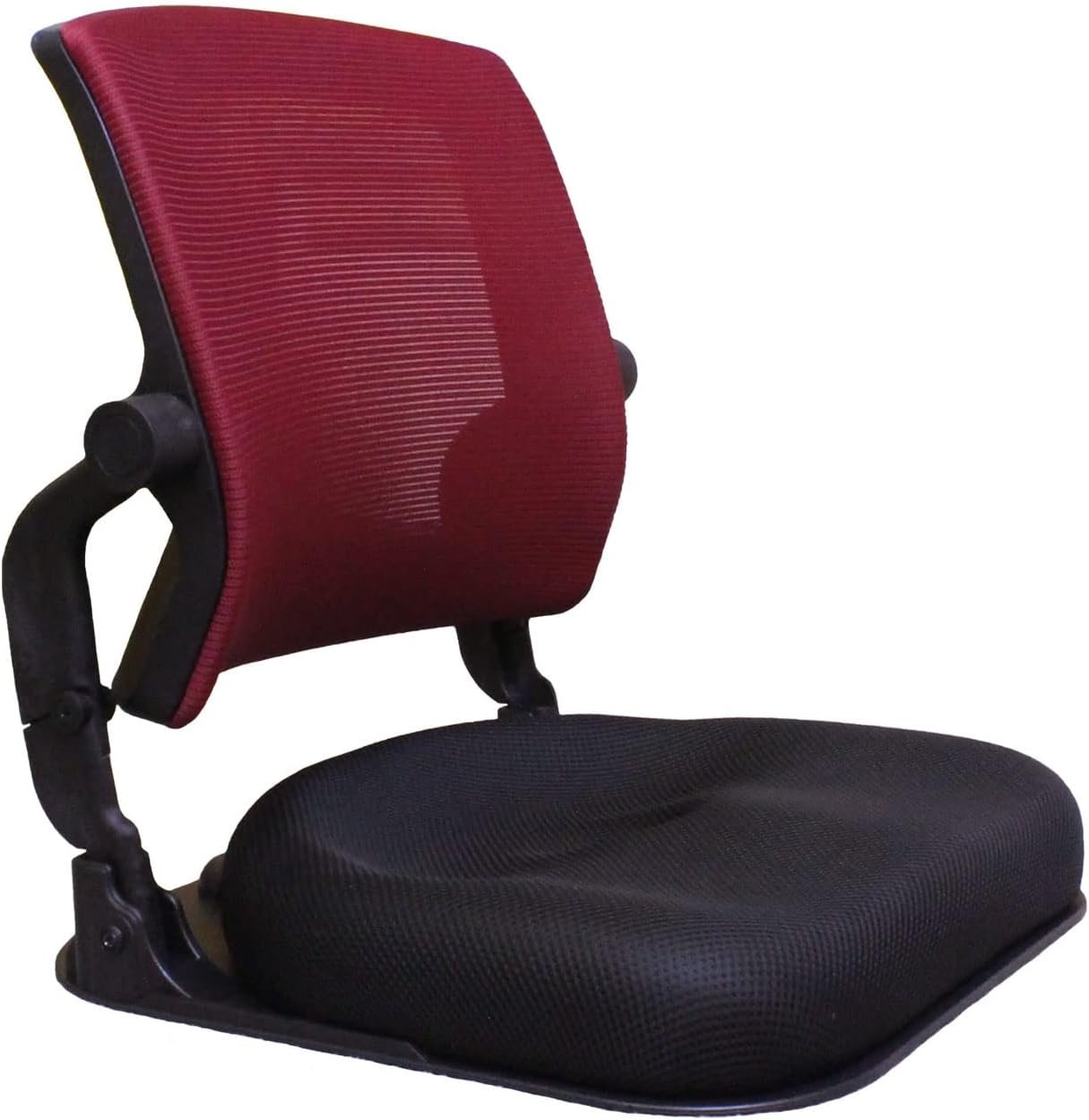 Patented Floor Chair with Back Support – Foldable Orthopedic Floor Chair for Adults/Children – Japanese Legless Seat for Meditation, TV, Pelvic Adjustment – Recliner with Back Support (Wine)