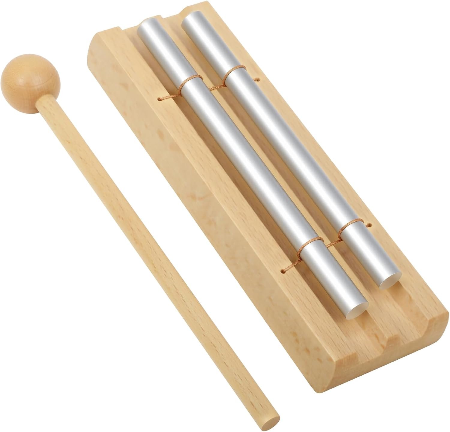 Eastrock Hand Chime Bell Meditation Wind Chimes & Classroom Chime for Mindfulness, Yoga, and Sound Healing Teacher Gifts for Women, Classroom Management Tool & Meditation Accessories（2 Tone）