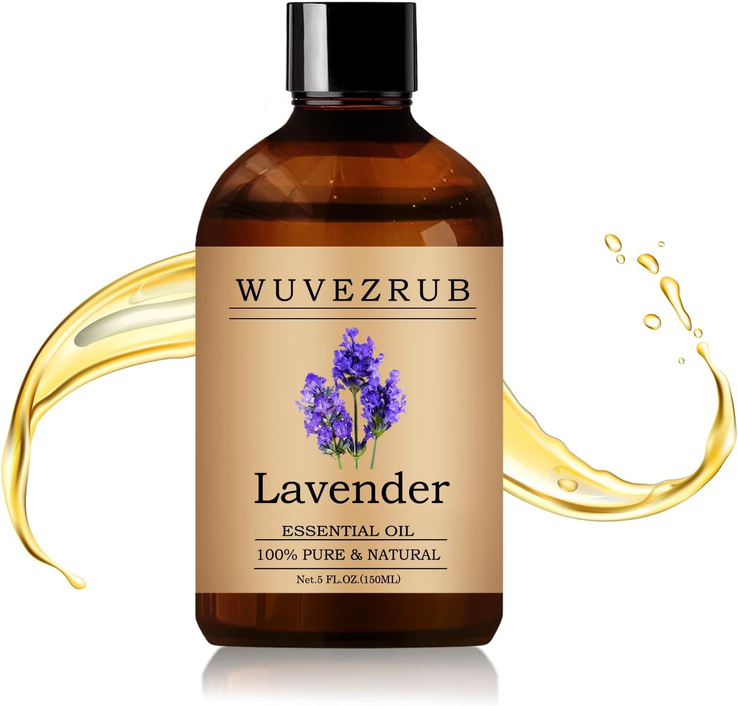Lavender Essential Oil for Diffuser & DIY -5 Fl Oz （150ML） | Pure natural Lavender essential oil, perfectly formulated for diffusers, home aromatherapy, DIY candles & soaps.