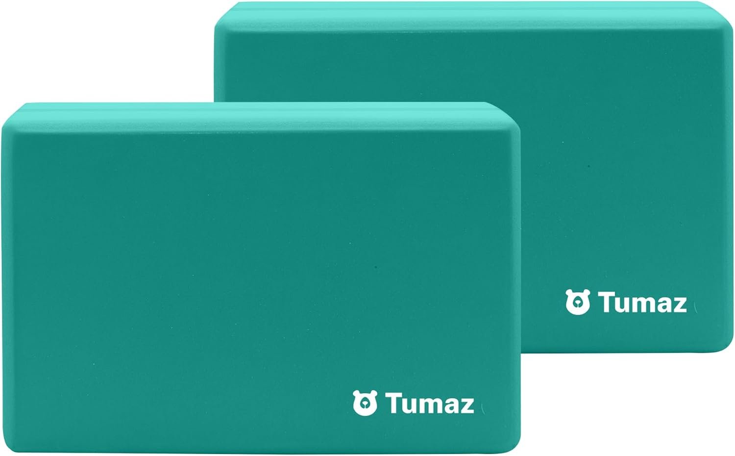 Tumaz Non-Slip Yoga Blocks，High-Density EVA Foam 2 Pack for Yoga & Pilates | High-Density Support | Lightweight | EVA Foam | Non-Slip Stability | Free Yoga E-Book
