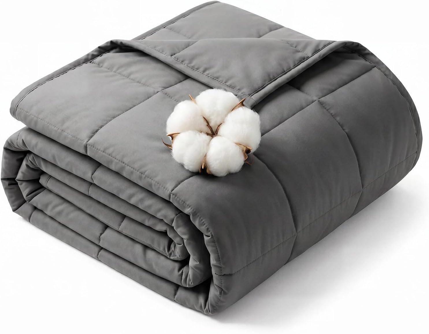 Weighted Blanket 15-pounds 48 x 72 – Adults Cooling Heavy Twin Size Blankets for All-Seasons Sleeping, Soft & Breathable with Premium Glass Beads, Machine Washable