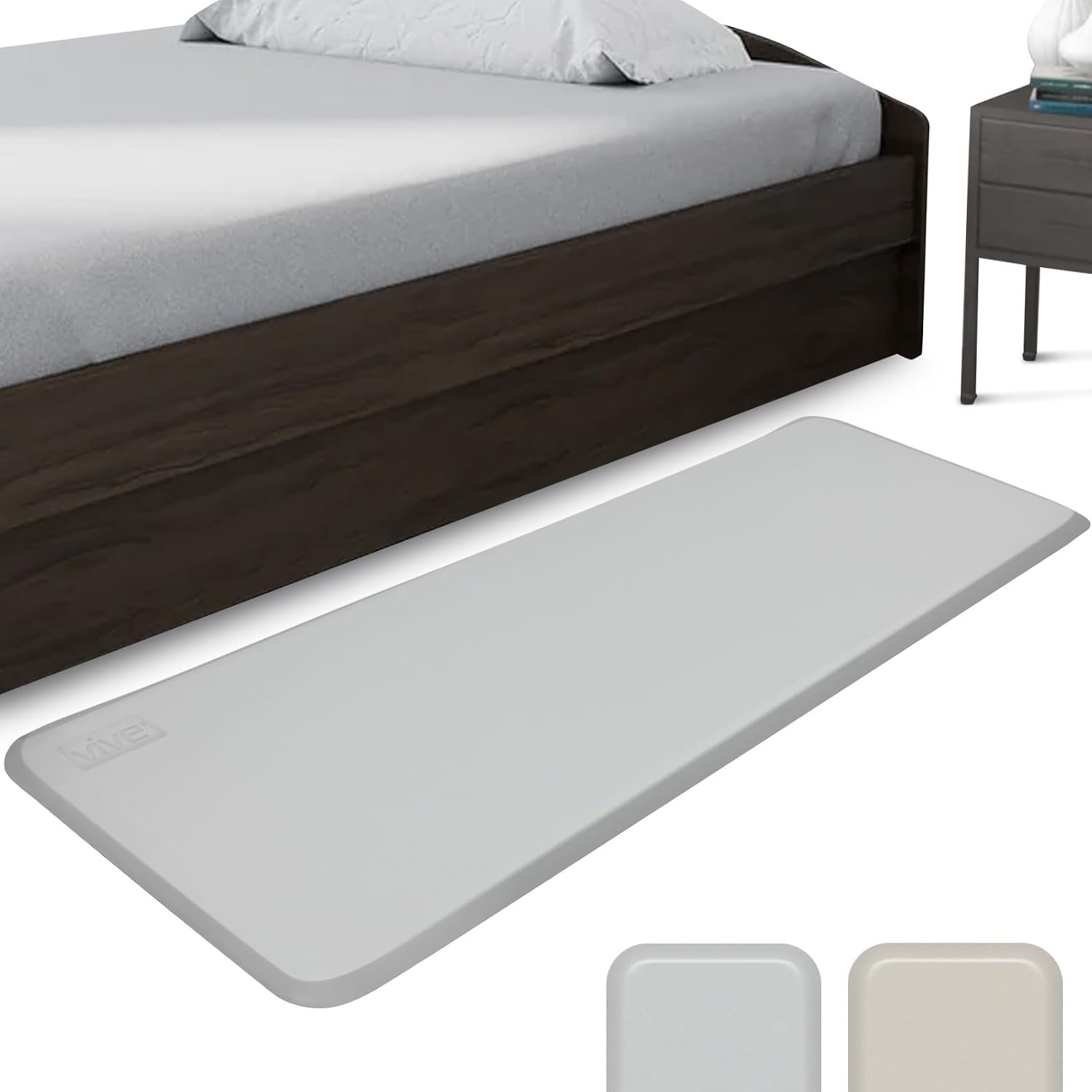 Vive Fall Mat – 72″ x 24″ Bedside Fall Safety Protection Mat for Elderly, Senior, Handicap – Prevention Pad Reduce Risk of Injury from Impact – Prevent Bed Falling – Anti Fatigue, Standing Non Slip