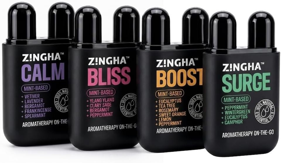 ZINGHA Nasal Stick – Instant Clear Breathing & Sinus Relief | Strong Aromatherapy Inhaler with Natural Essential Oils | Portable Mood Boost & Mental Clarity Reset