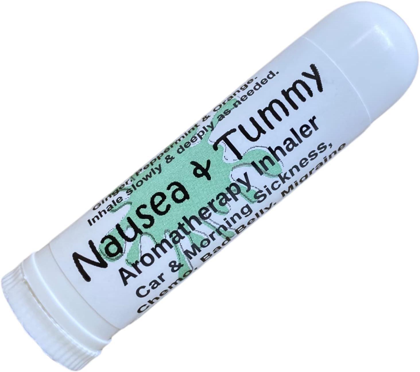 Urban ReLeaf Nausea & Tummy Aromatherapy Inhaler | 100% Natural, Drug Free, Essential Oils of Ginger, Peppermint, and Orange, Portable Pocket or Purse Stick, Made Fresh in USA