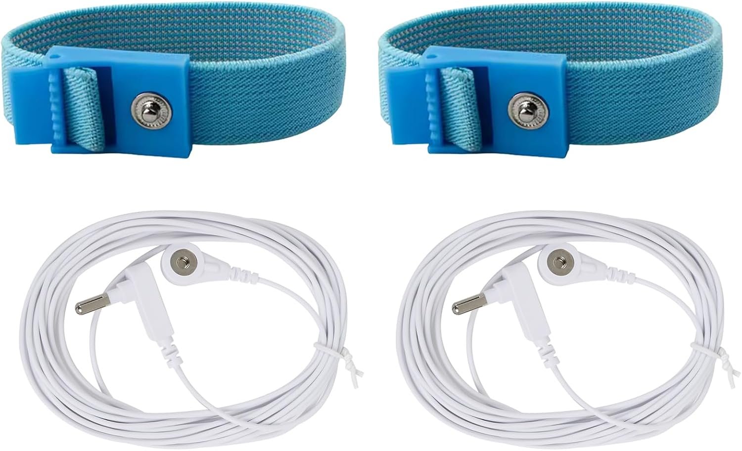 Grounding Wrist Strap, Grounding Wristband Wrist Straps Grounding Wires Grounding Bracelet with 15 Feet Grounding Cord Fits Most Earthing Grounding Products for Sleep Energy Healthy (2)
