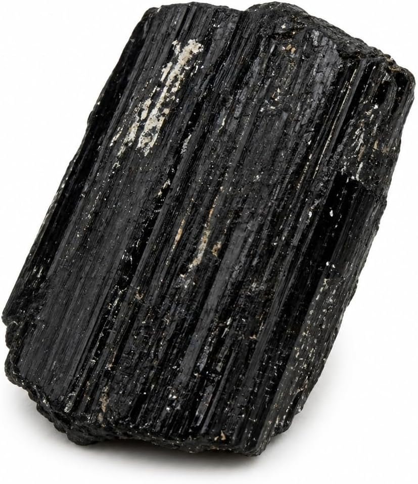 Black Tourmaline Raw Healing Crystal Stone for Prosperity | Large 1.25-2.0” Growth | Positive-Energy | Ideal for Meditation | Natural Rocks for Tumbling and DIY