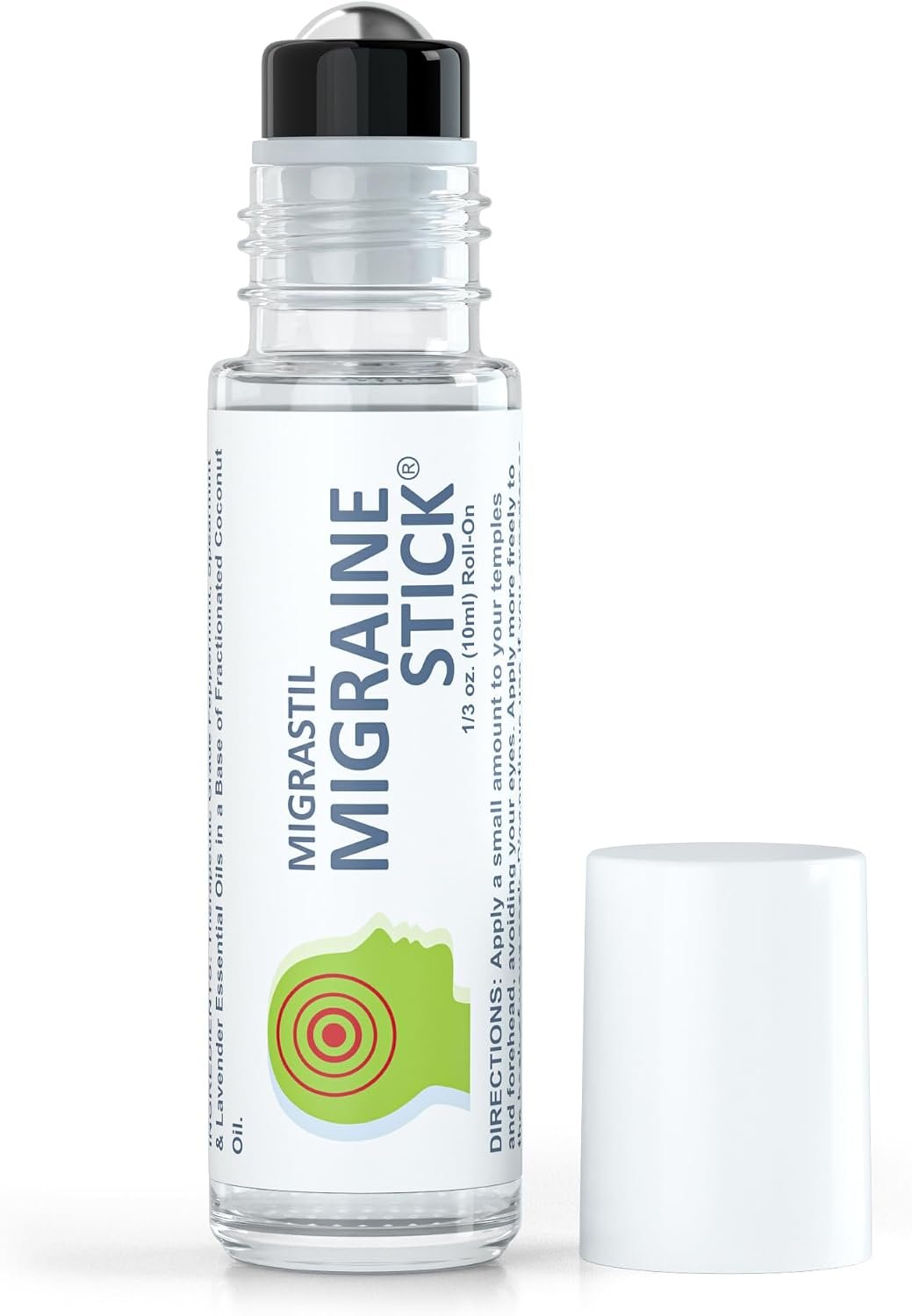 Basic Vigor Migrastil Migraine Stick Rollon – Fast Cooling Comfort for Your Head. Aromatherapy with Peppermint & Other Essential Oils. Metal Roller. Made in USA
